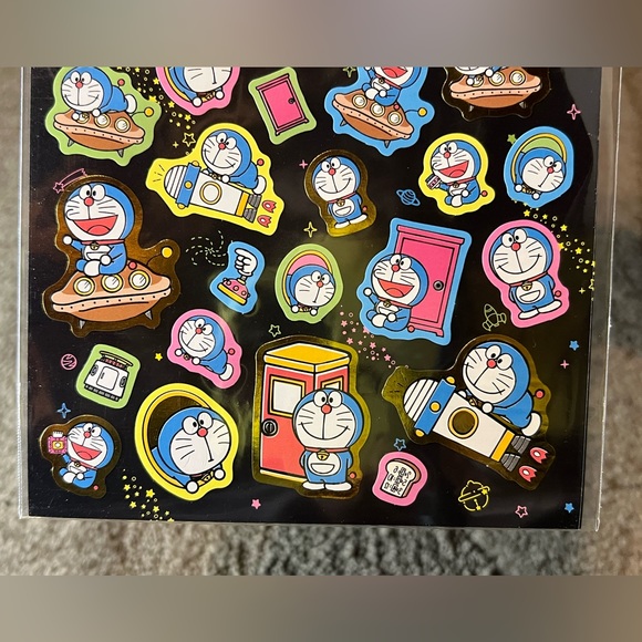 I’m Doraemon Gold Foil Large Sticker Sheet Japan Exclusive Kawaii Anime Gadget - Picture 6 of 9